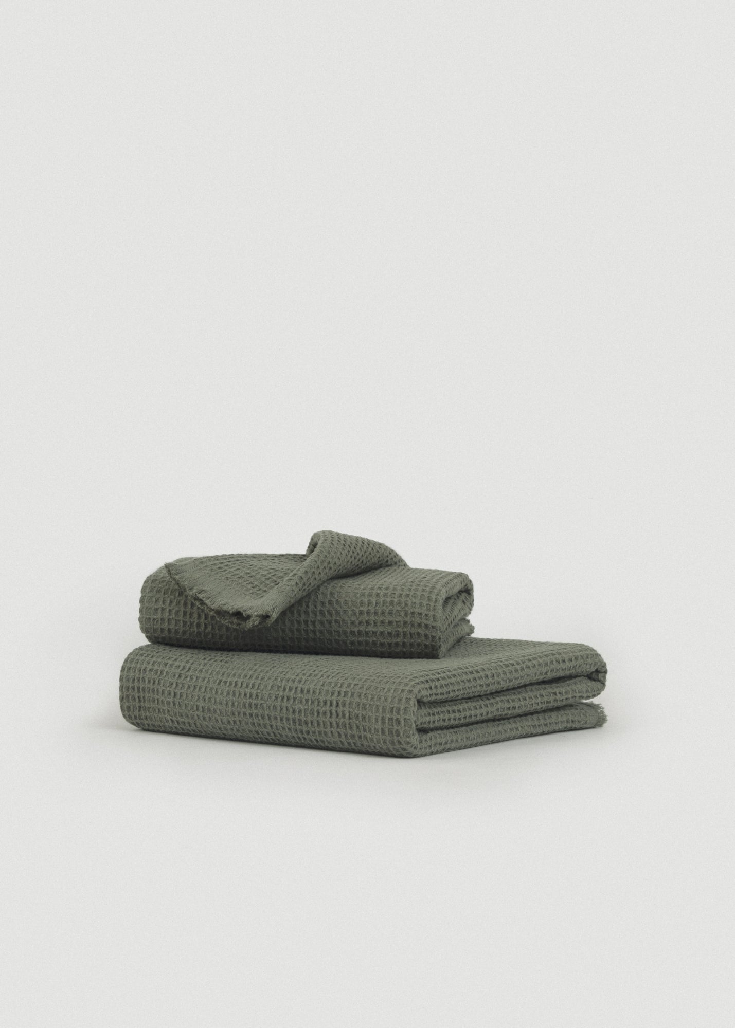 Olive Green Everyday Waffle Towels Set - Olive Green Everyday Waffle Towels Set