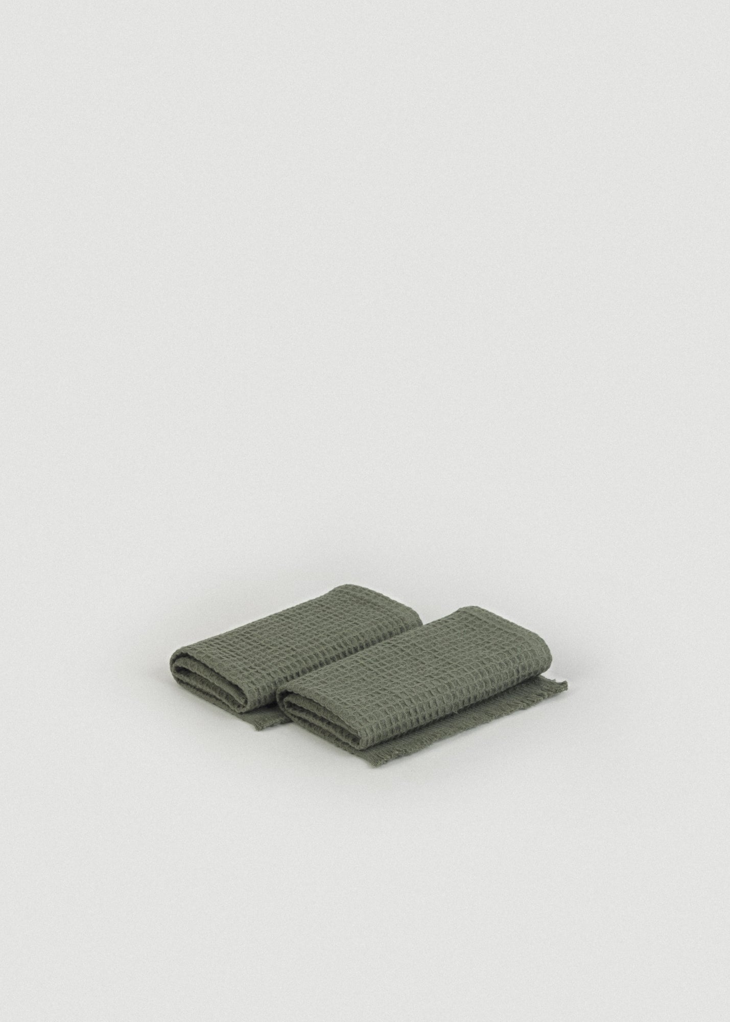 Olive Green Everyday Waffle Towels Set - Olive Green Everyday Waffle Towels Set