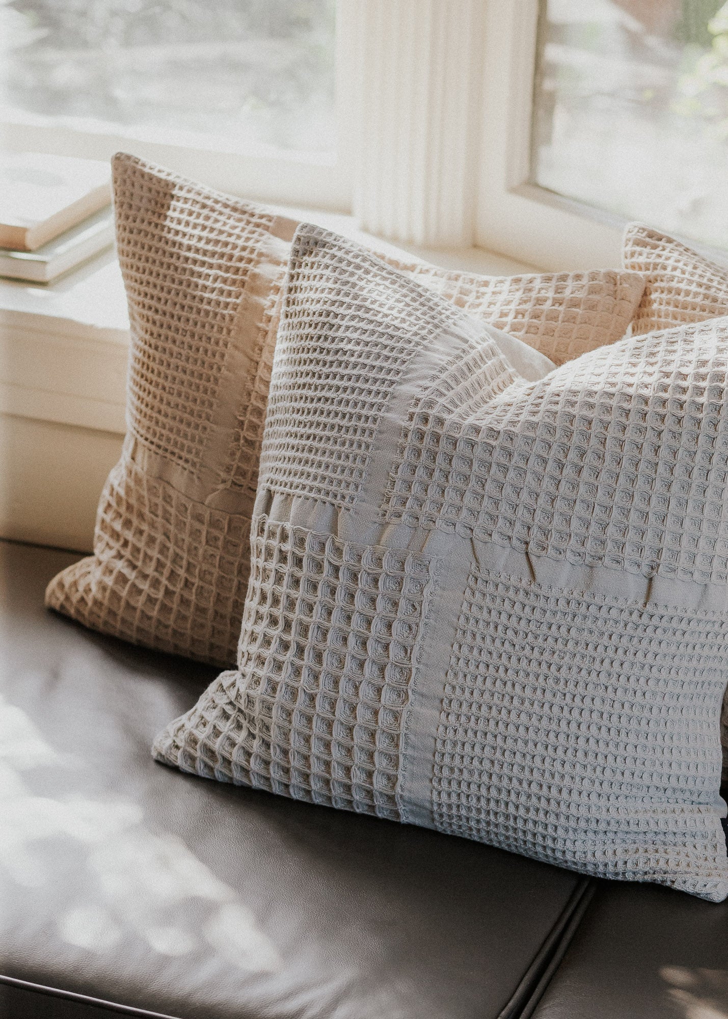 Sand Waffle Weave Pillow Cover - Sand Waffle Weave Pillow Cover