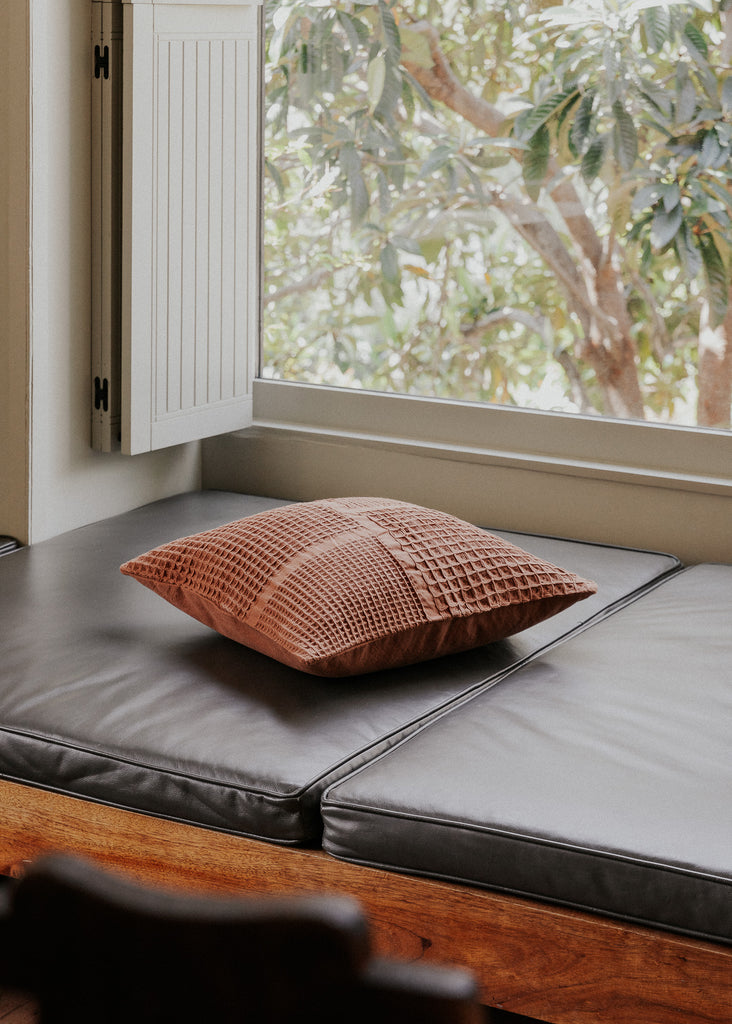 Brick Waffle Weave Pillow Cover - Brick Waffle Weave Pillow Cover