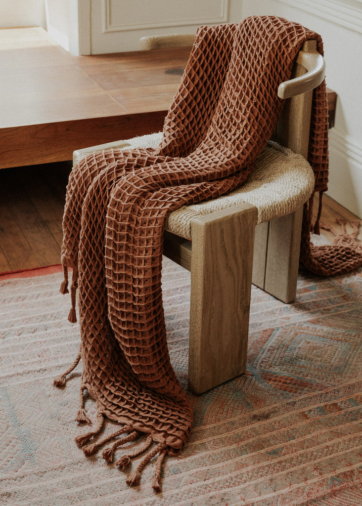 Brick Waffle Weave Throw Blanket - Brick Waffle Weave Throw Blanket