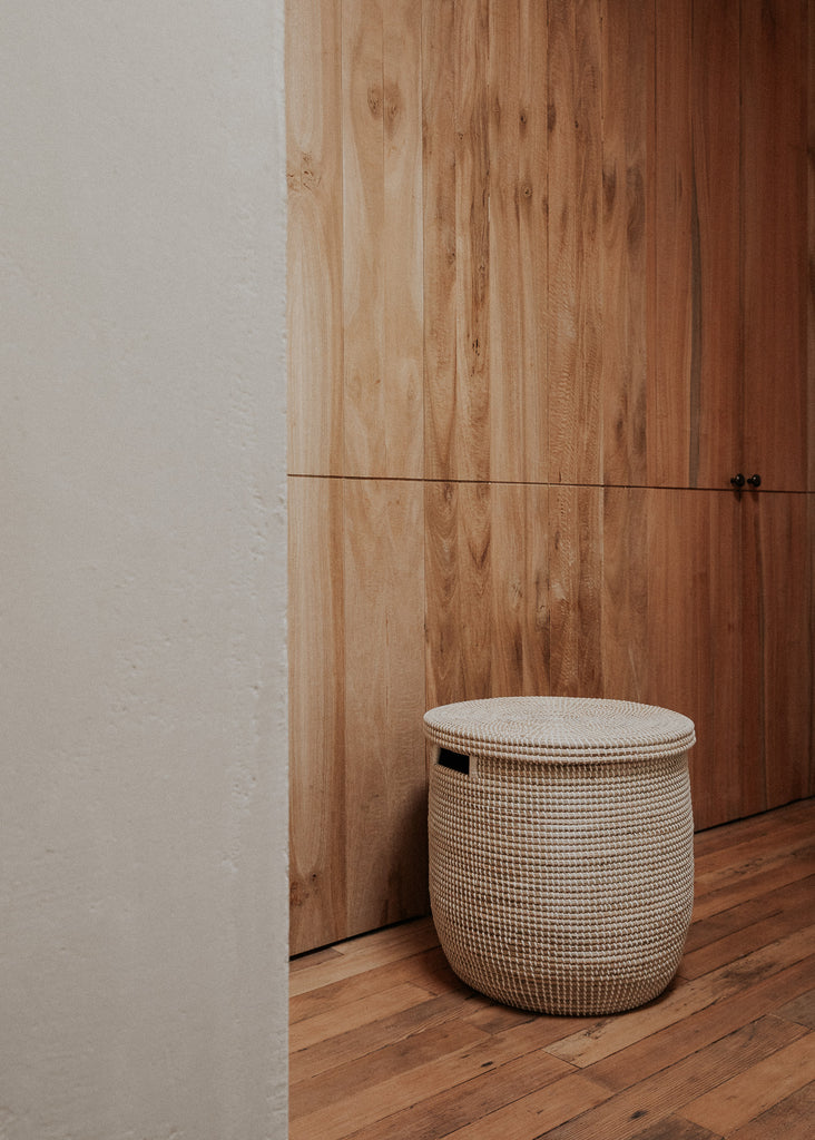 Large Medina Flat Lid Seagrass Basket - featured