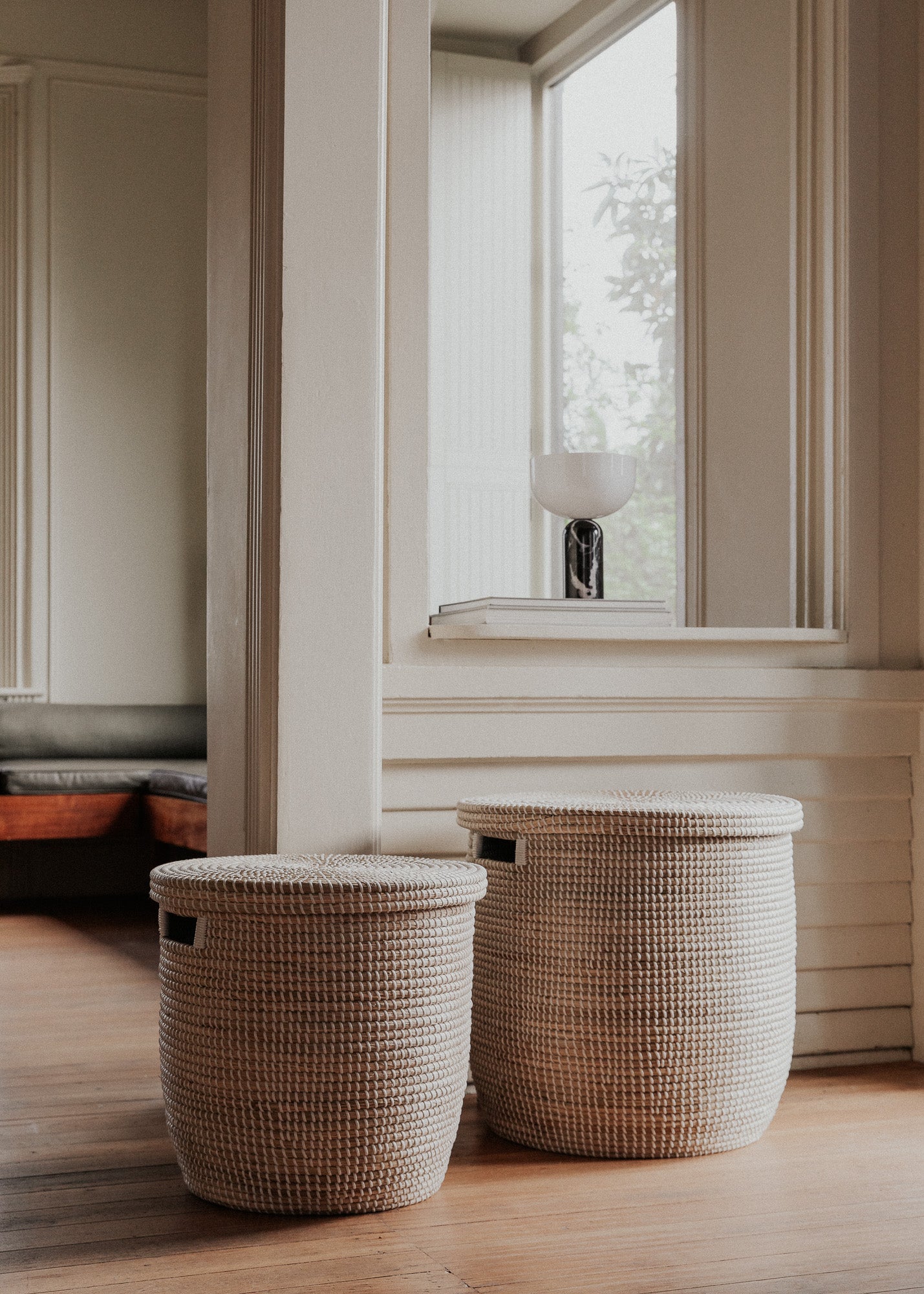 Medina Flat Lid Seagrass Baskets Set - featured