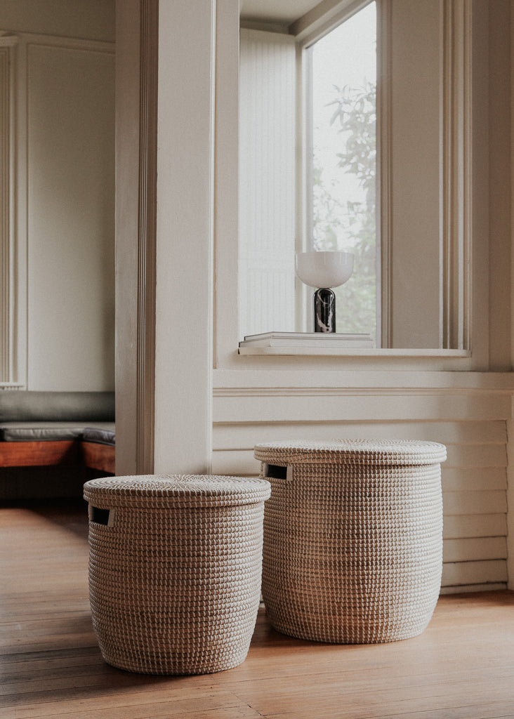 Medina Flat Lid Seagrass Basket - Medina Flat Lid Seagrass Basket