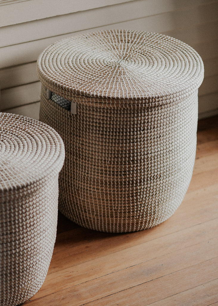 Medina Flat Lid Seagrass Basket - Medina Flat Lid Seagrass Basket