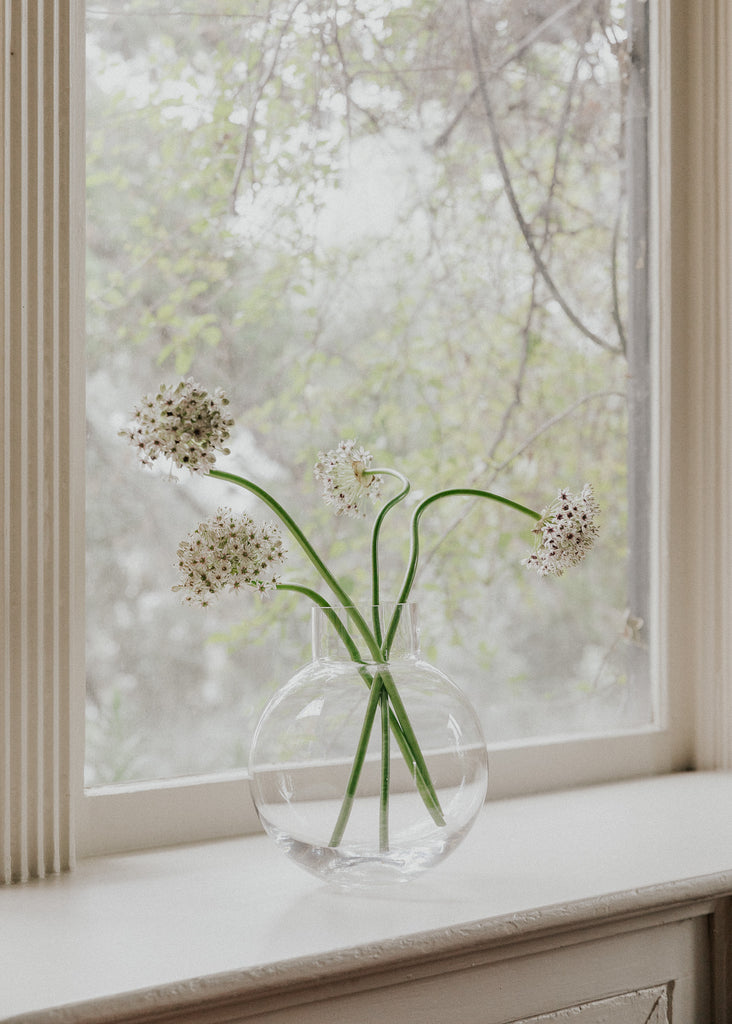 Ball Glass Vase - clear