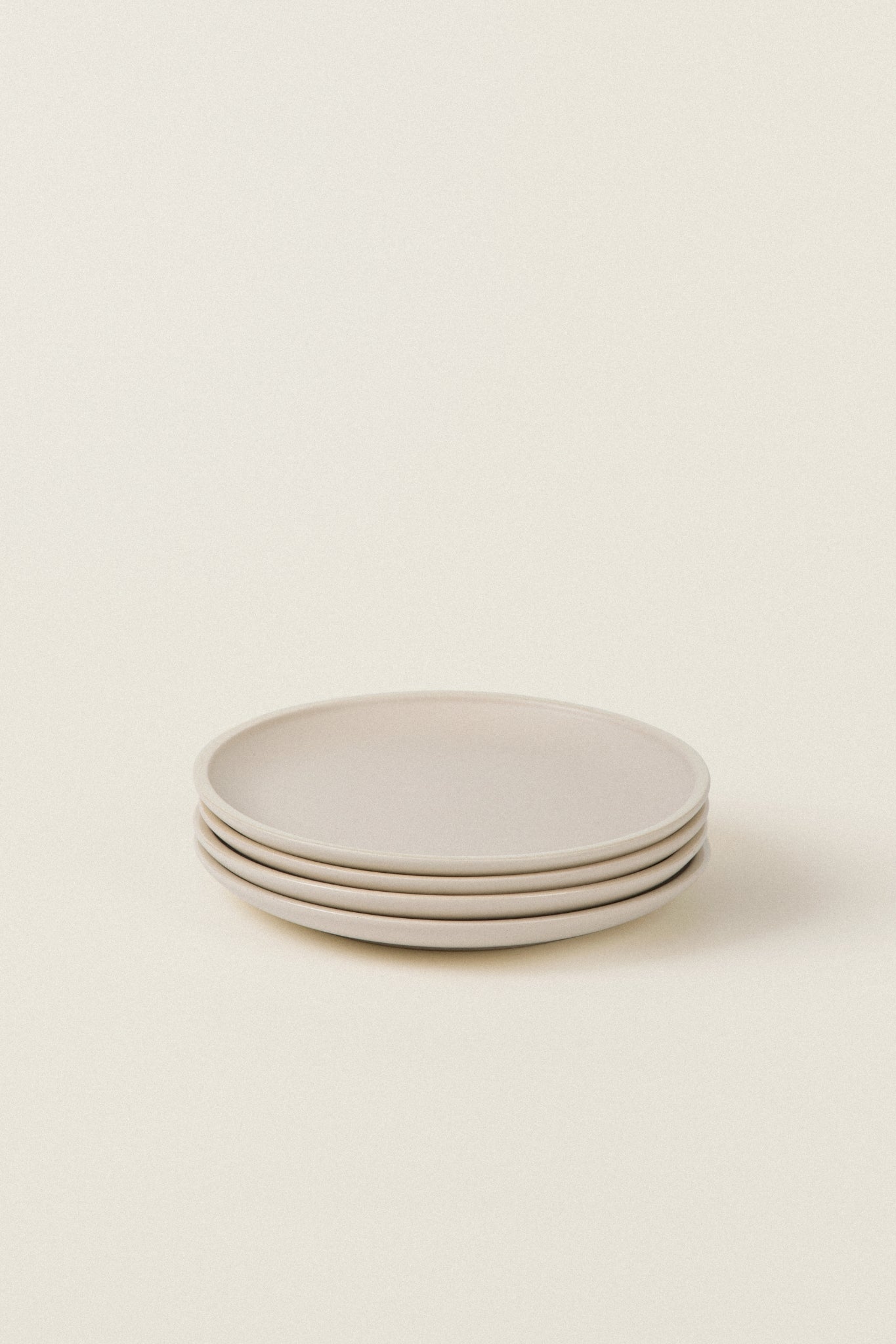 Matte Ceramic Salad Plates (Set of 4) - eggshell white