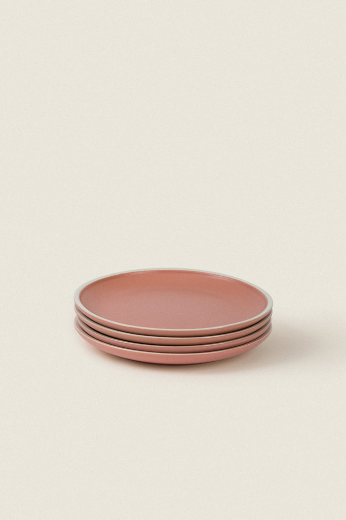 Matte Ceramic Salad Plates (Set of 4) - dusty pink