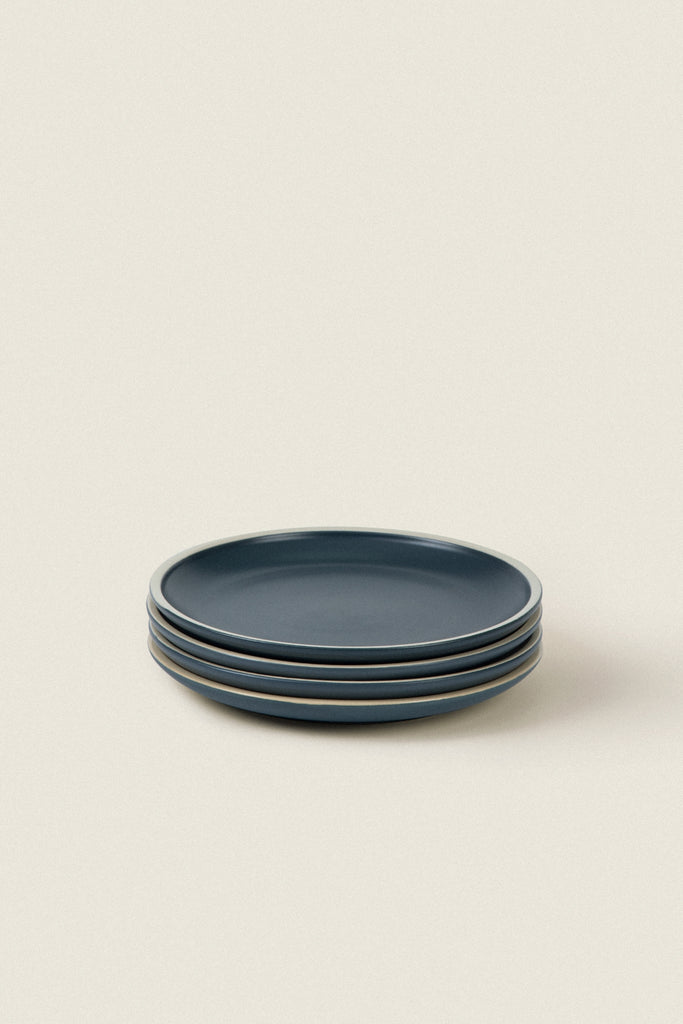 Matte Ceramic Salad Plates (Set of 4) - midnight blue
