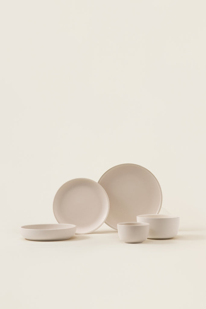 Matte Ceramic Bowls (Set of 4) - eggshell white