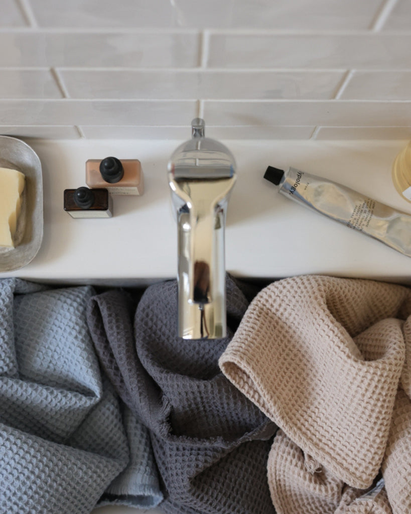 Pebble Gray Everyday Waffle Towels Set - Pebble Gray Everyday Waffle Towels Set