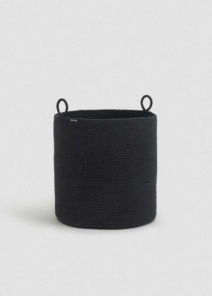 Black Loops Cotton Rope Baskets - featured