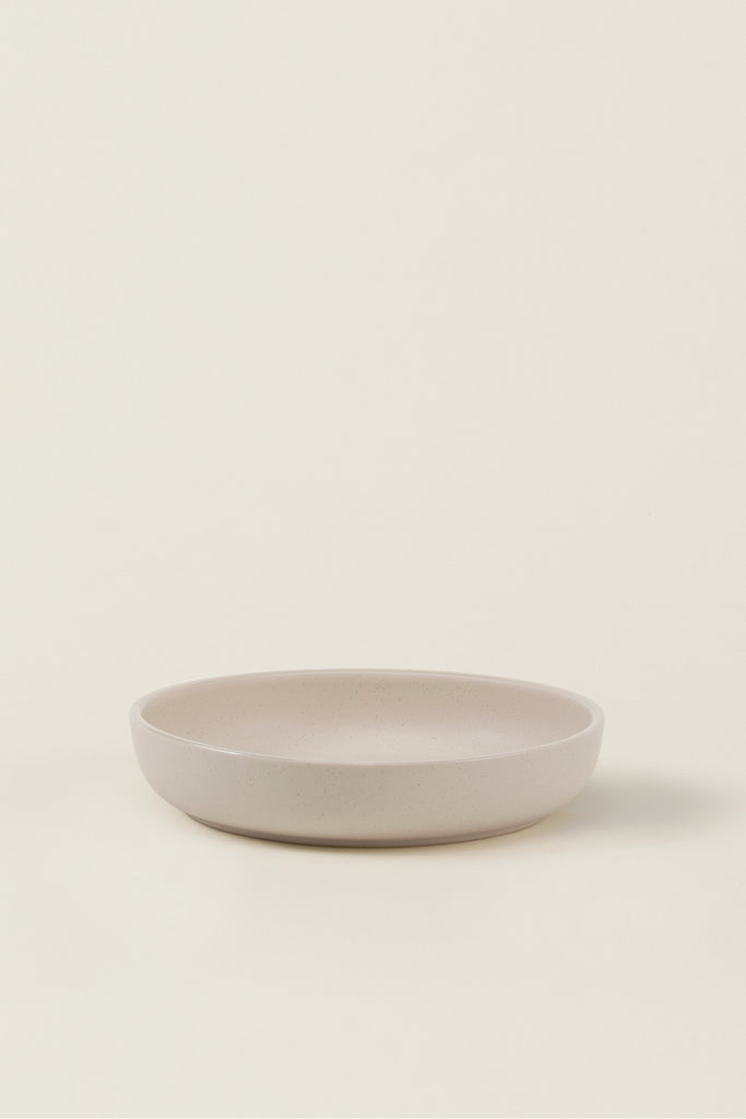 Matte Ceramic Deep Plates (Set of 4) - eggshell white