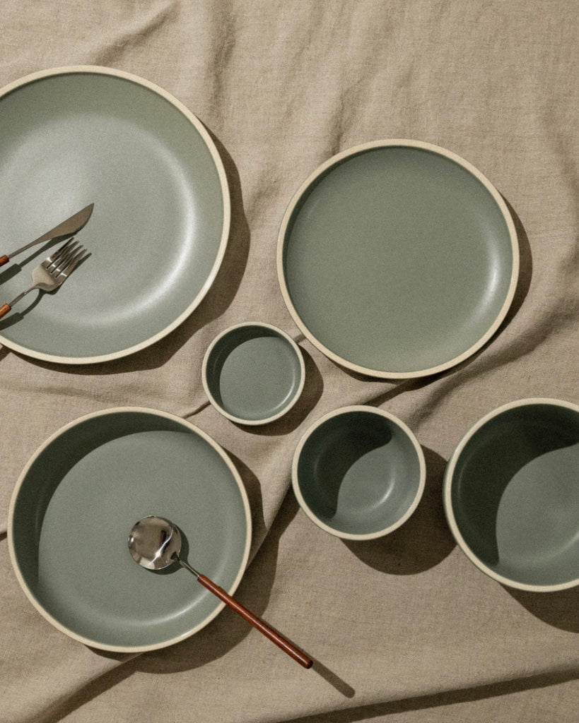 Matte Ceramic Bowls (Set of 4) - sage green