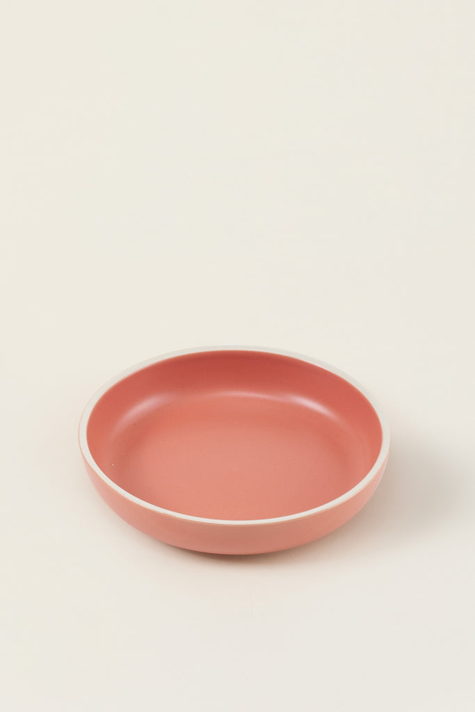 Matte Ceramic Deep Plates (Set of 4) - dusty pink