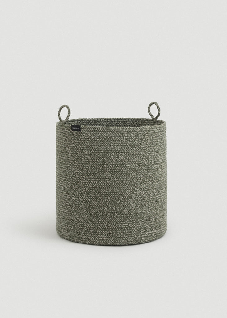 Green Melange Loops Cotton Rope Baskets - featured