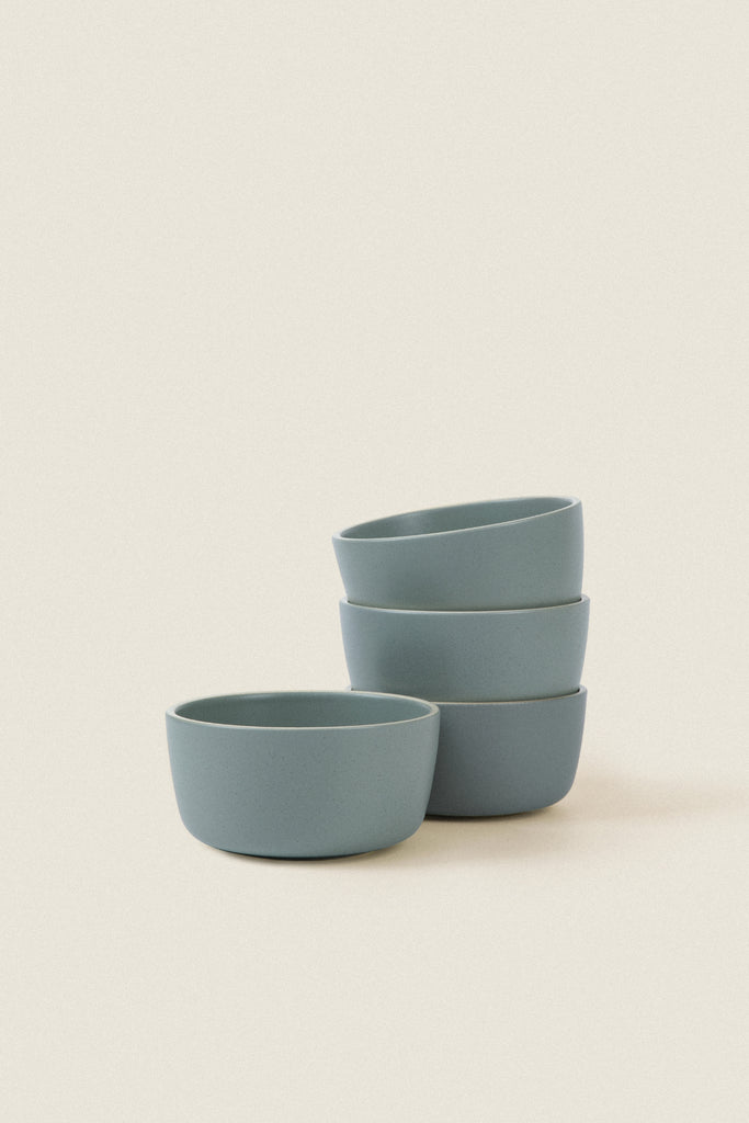 Matte Ceramic Bowls (Set of 4) - sage green