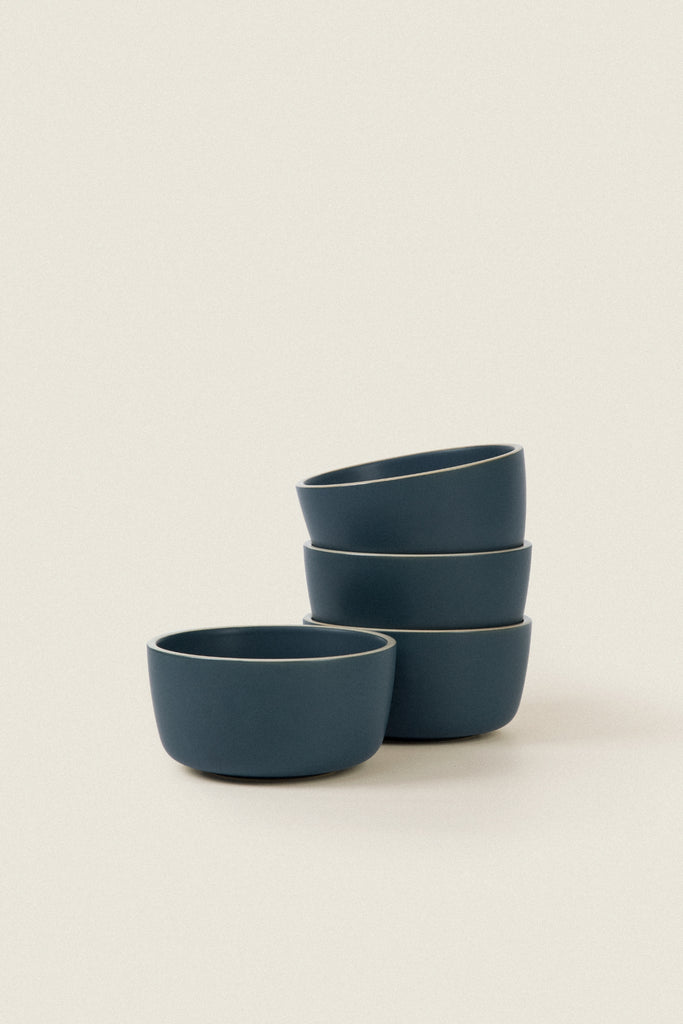 Matte Ceramic Bowls (Set of 4) - midnight blue