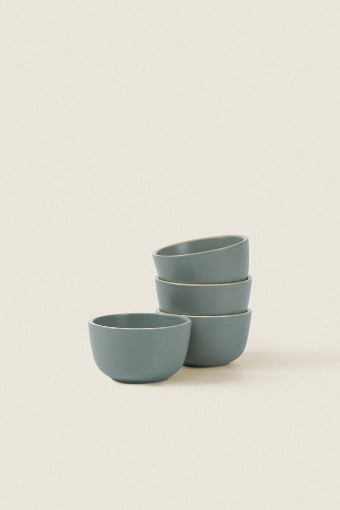 Matte Ceramic Small Bowls (Set of 4) - sage green