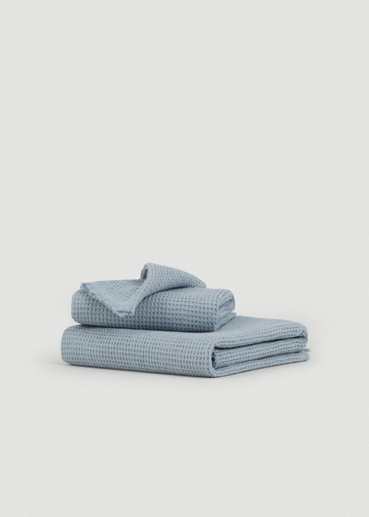 Dusk Blue Everyday Waffle Towels Set - Dusk Blue Everyday Waffle Towels Set