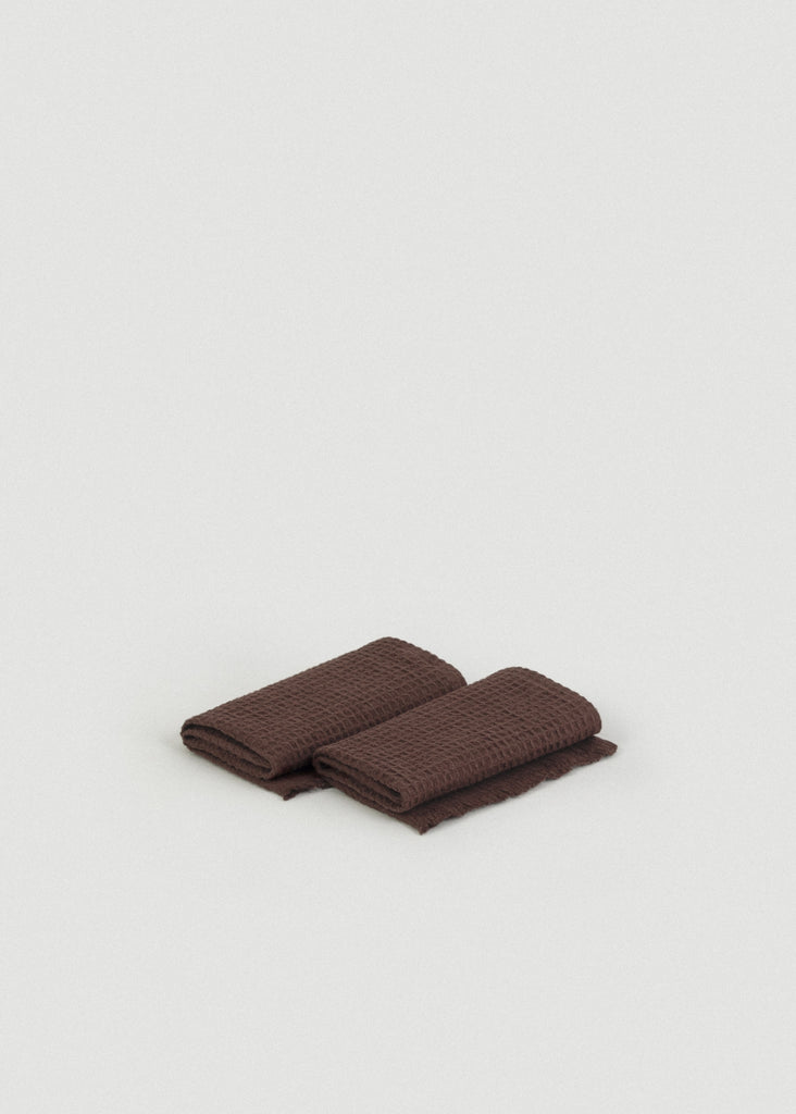 Umber Brown Everyday Waffle Towels Set - Umber Brown Everyday Waffle Towels Set