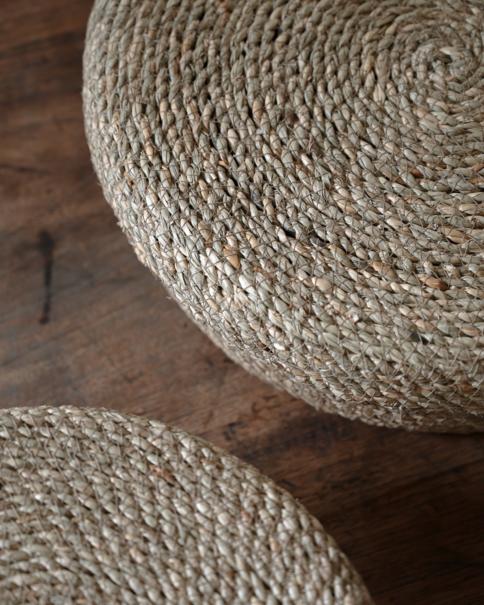 Large Souk Round Seagrass Basket with Lid - Large Souk Round Seagrass Basket with Lid