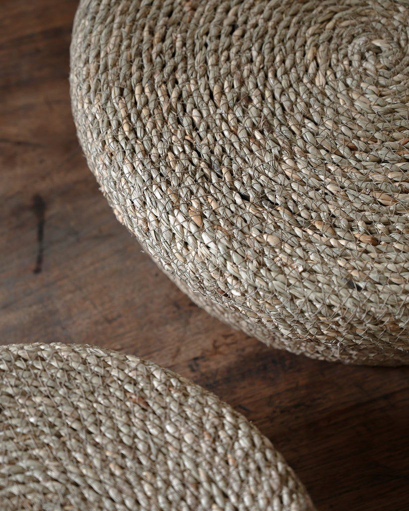 Souk Round Seagrass Basket with Lid - Souk Round Seagrass Basket with Lid