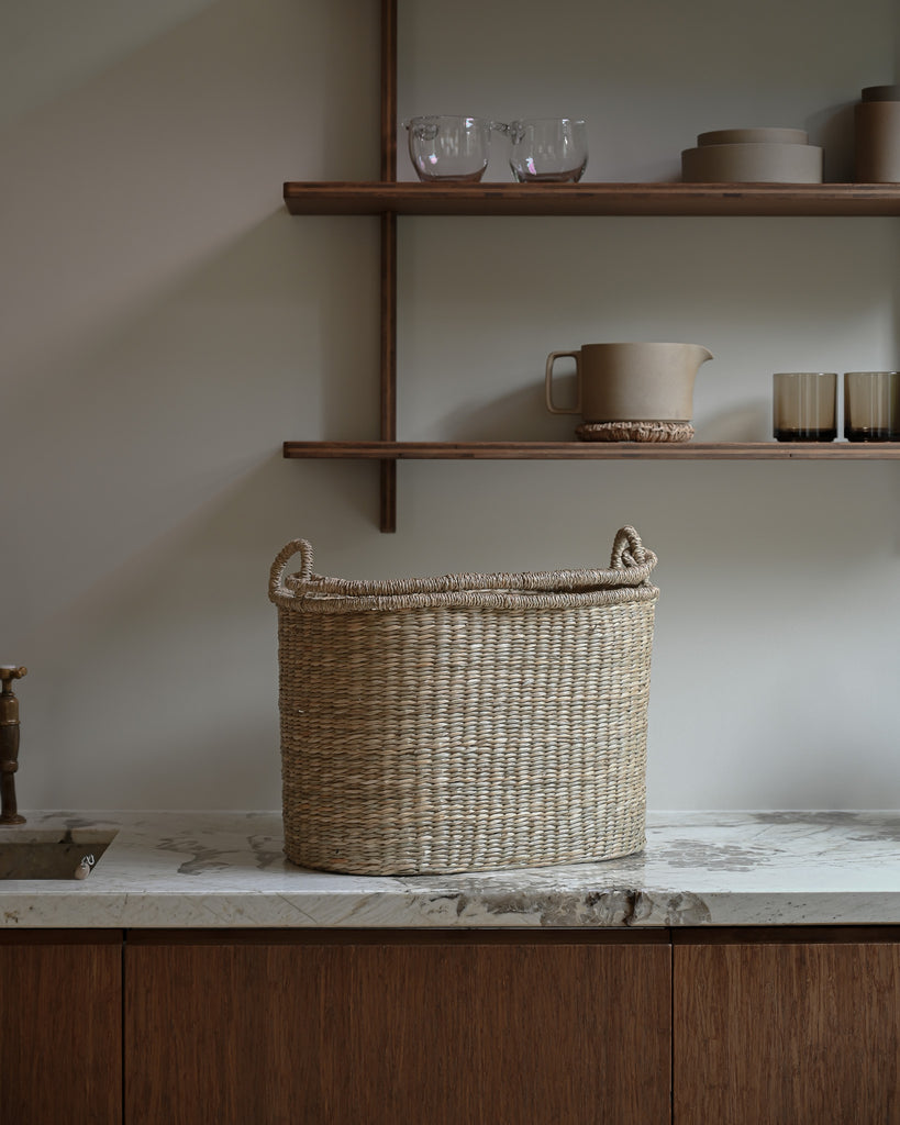 Satna Oval Seagrass Basket - Satna Oval Seagrass Basket