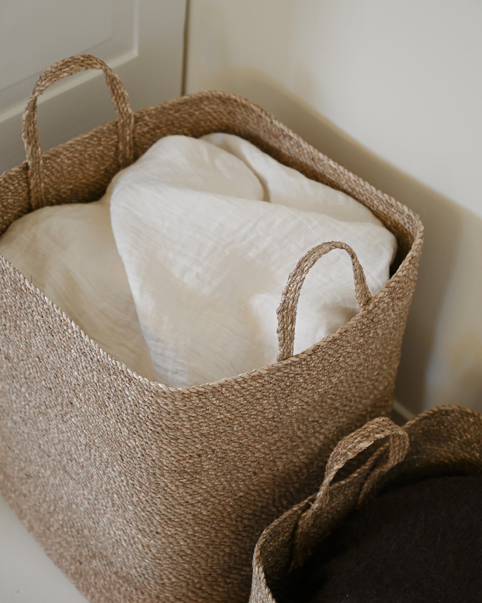 Large Souk Square Seagrass Basket - Large Souk Square Seagrass Basket