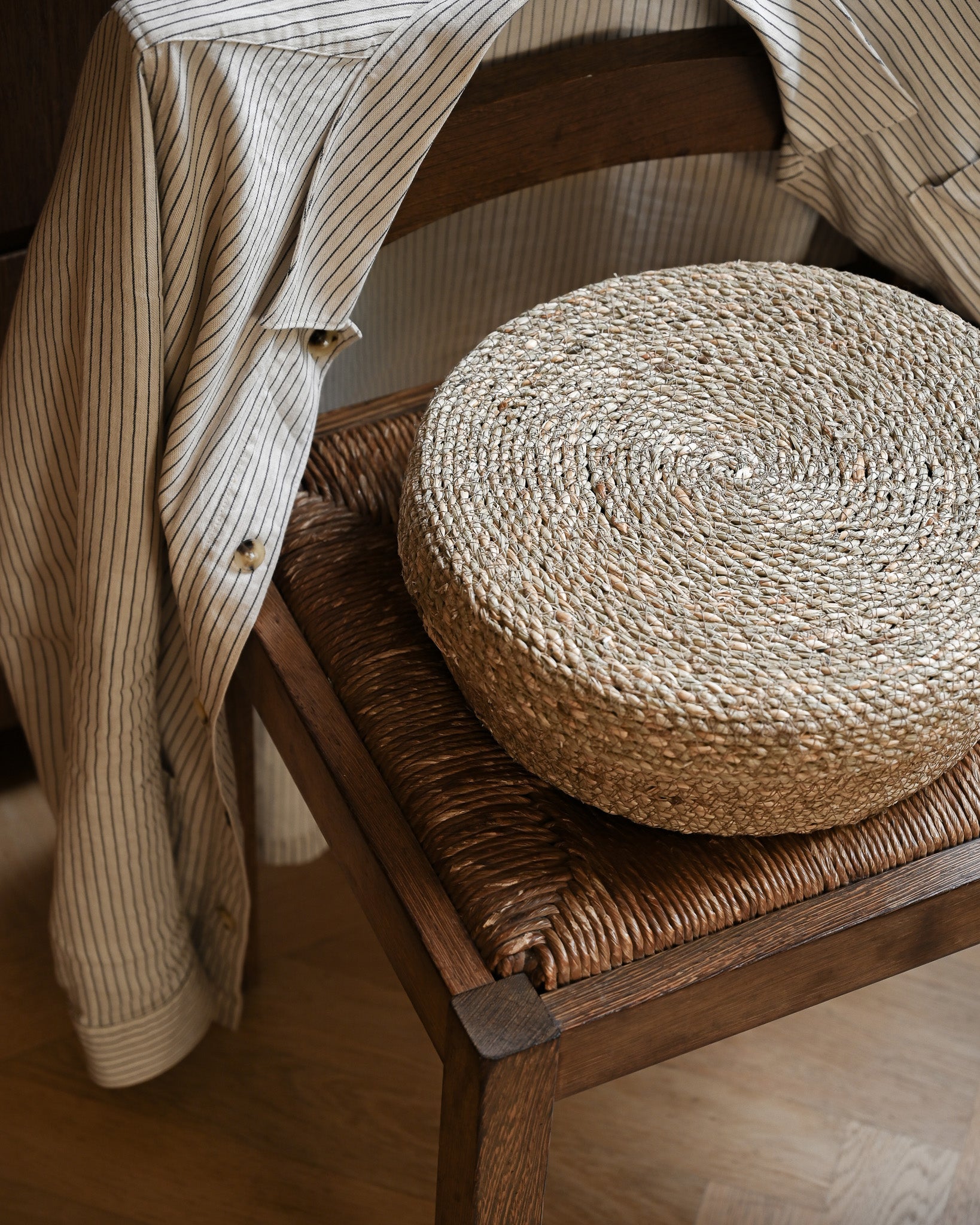 Small Souk Round Seagrass Basket with Lid - Small Souk Round Seagrass Basket with Lid