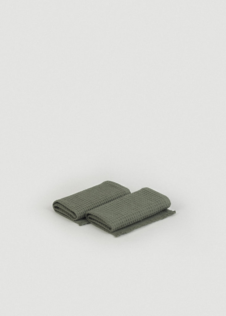 Olive Green Everyday Waffle Towels Set - Olive Green Everyday Waffle Towels Set