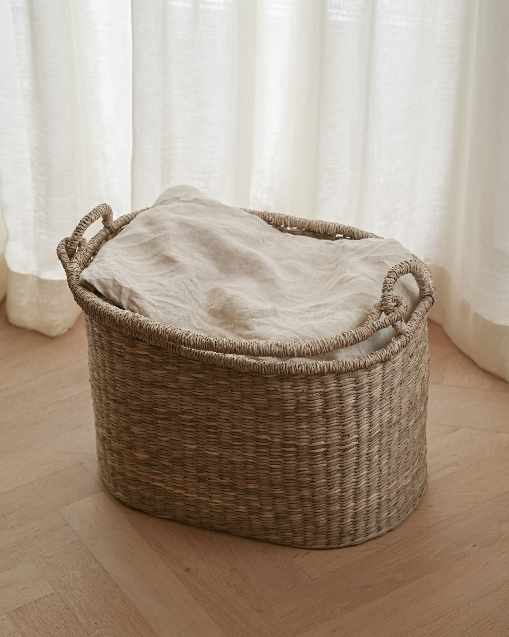 Satna Oval Seagrass Basket - Satna Oval Seagrass Basket