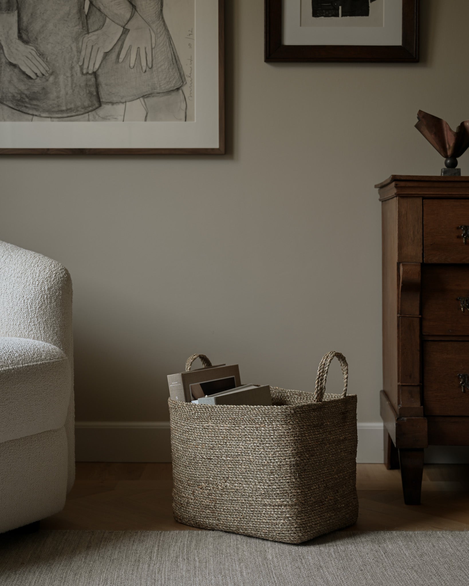 Small Souk Rectangular Seagrass Basket - Small Souk Rectangular Seagrass Basket