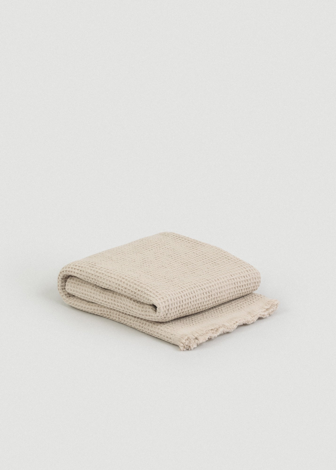 Warm Oatmeal Everyday Waffle Towels Set - Warm Oatmeal Everyday Waffle Towels Set