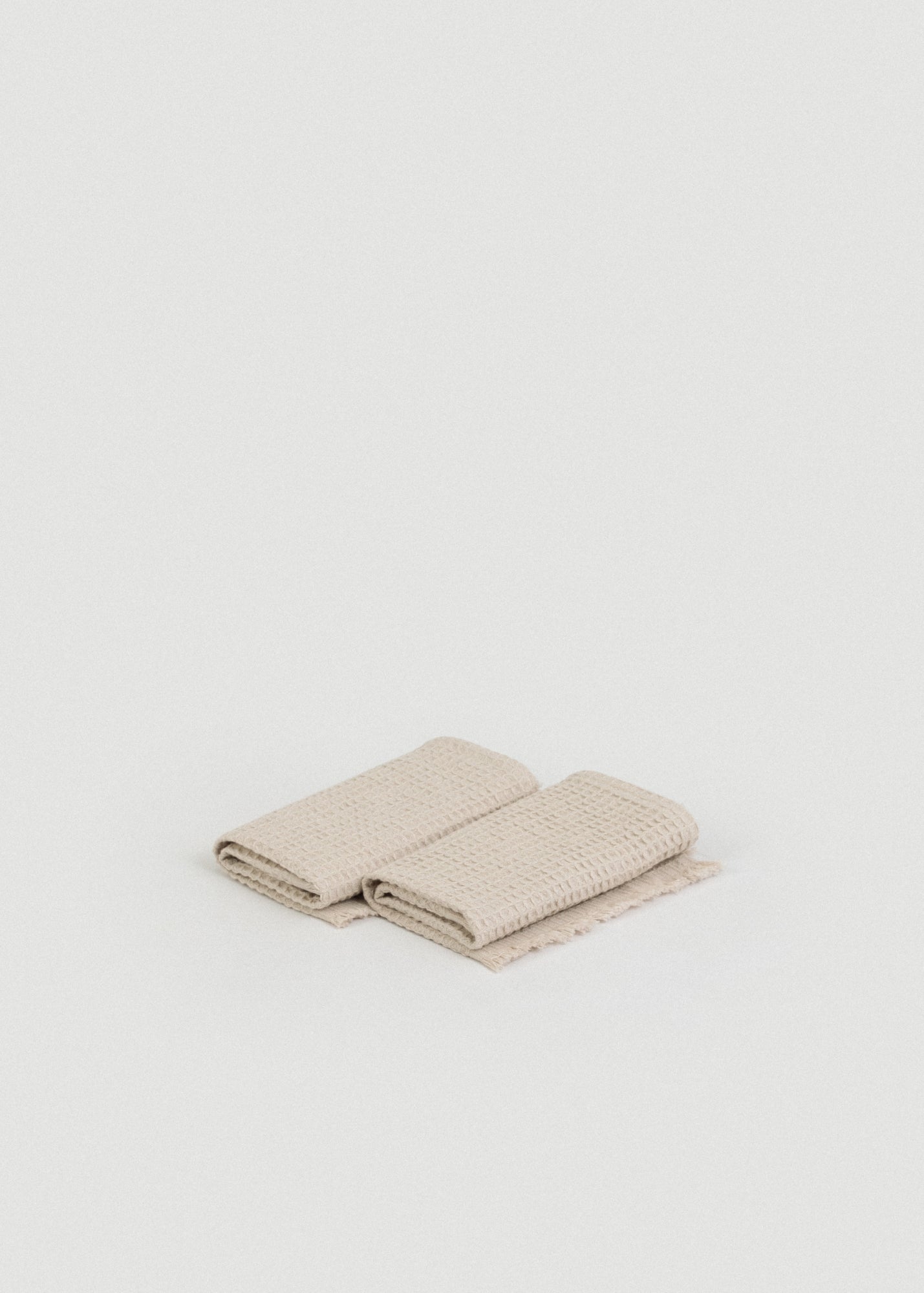 Warm Oatmeal Everyday Waffle Towels Set - Warm Oatmeal Everyday Waffle Towels Set