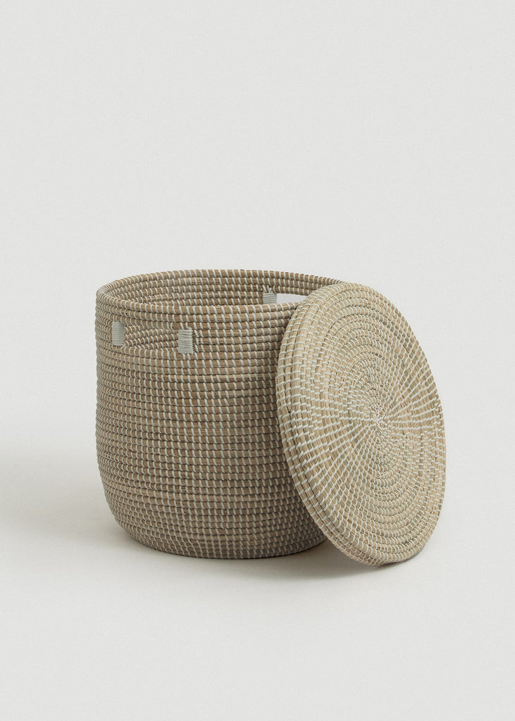 Medina Flat Lid Seagrass Basket - Medina Flat Lid Seagrass Basket