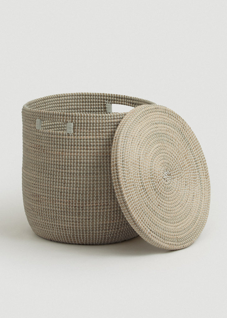 Large Medina Flat Lid Seagrass Basket - Large Medina Flat Lid Seagrass Basket