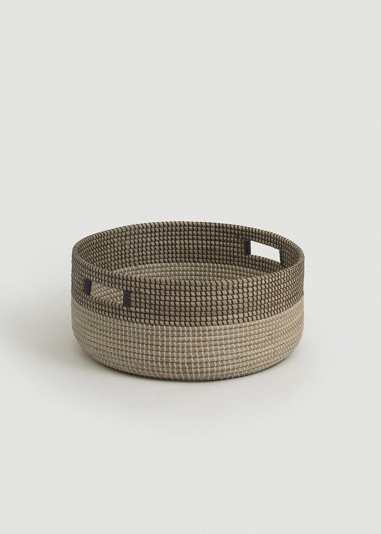 Black Medina Seagrass Floor Basket - Black Medina Seagrass Floor Basket