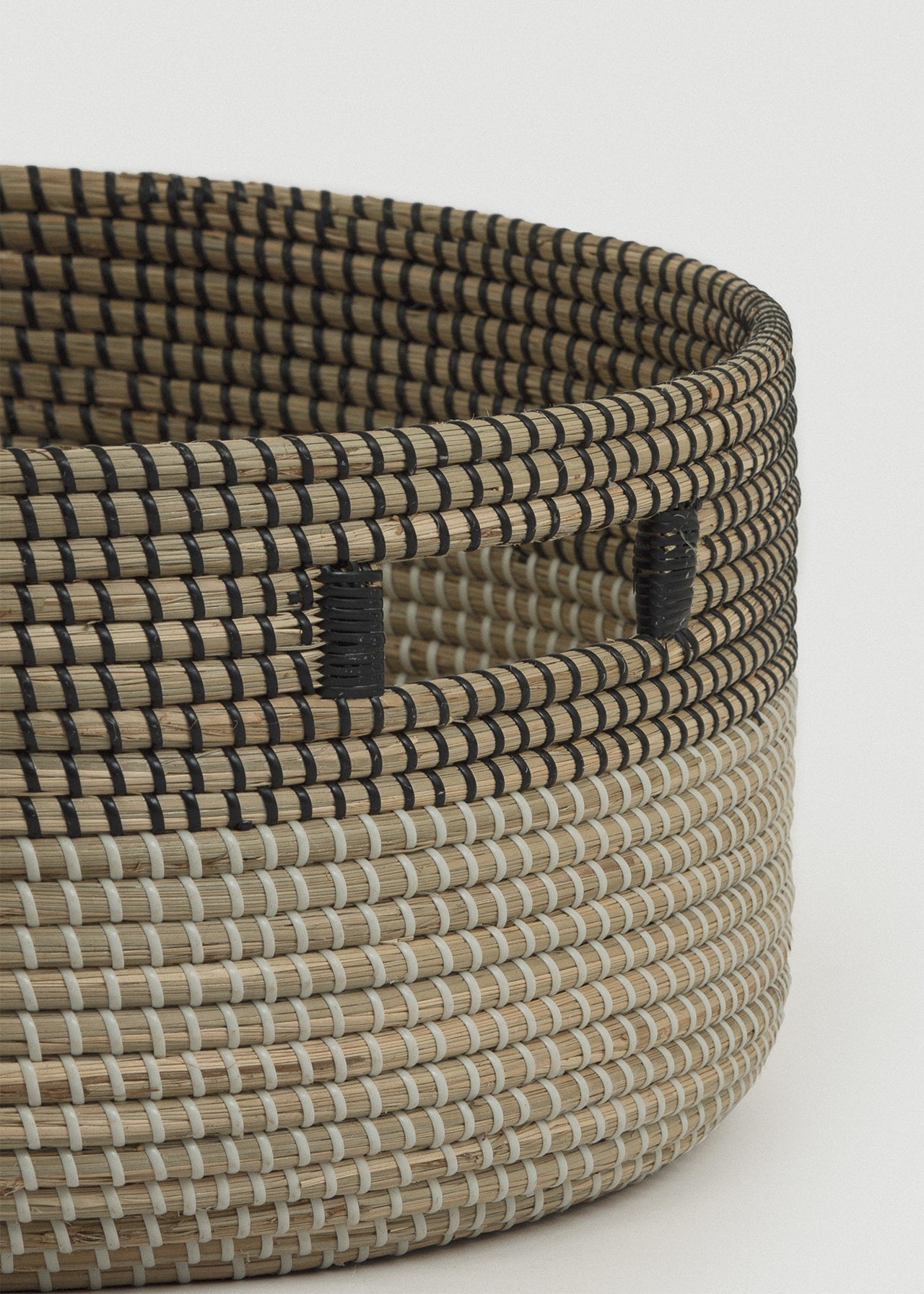 Black Medina Seagrass Floor Basket - Black Medina Seagrass Floor Basket