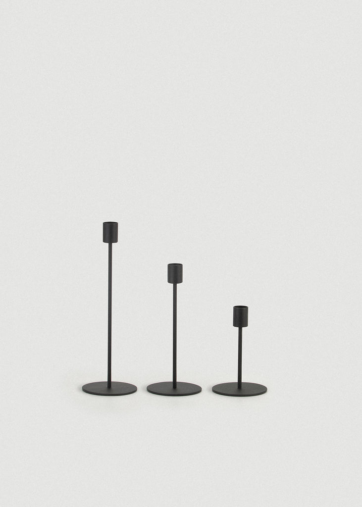 Black Doric Candle Holder - Black Doric Candle Holder