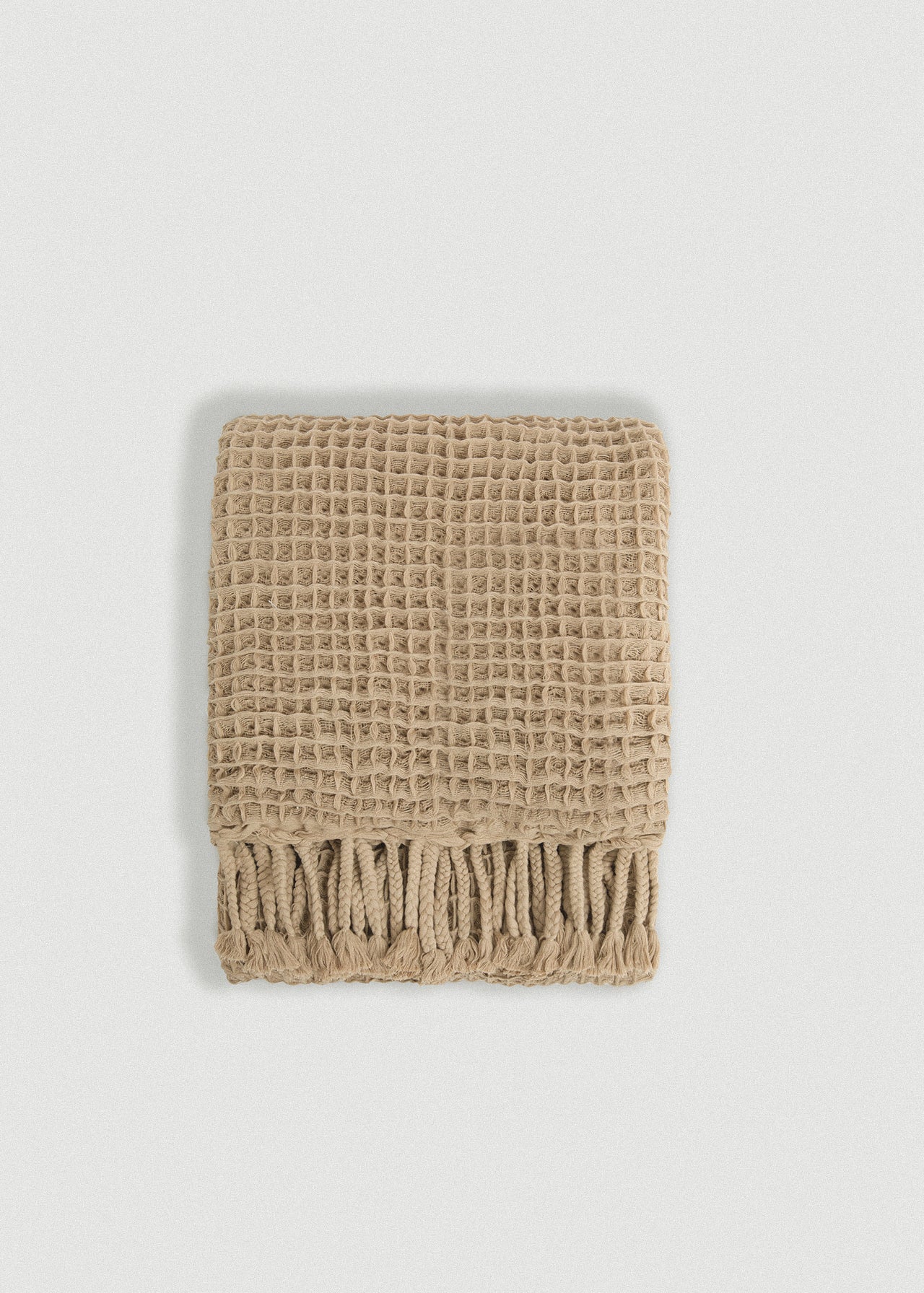 Sand Waffle Weave Throw Blanket - Sand Waffle Weave Throw Blanket