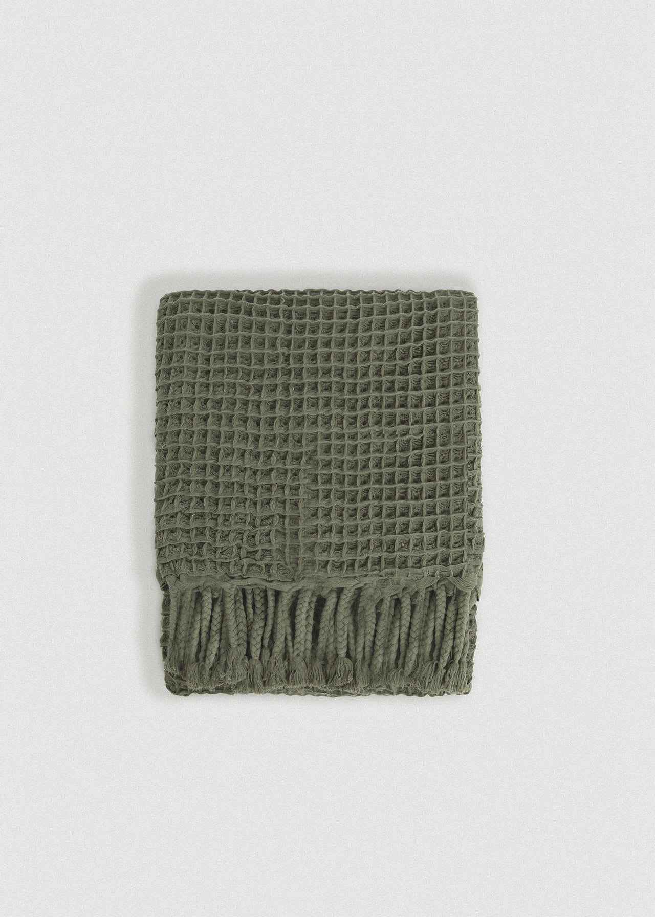 Forest Green Waffle Weave Throw Blanket - Forest Green Waffle Weave Throw Blanket