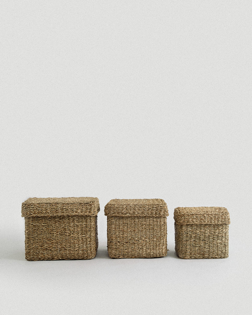 Small Gaya Basket Box with Lid - Small Gaya Basket Box with Lid