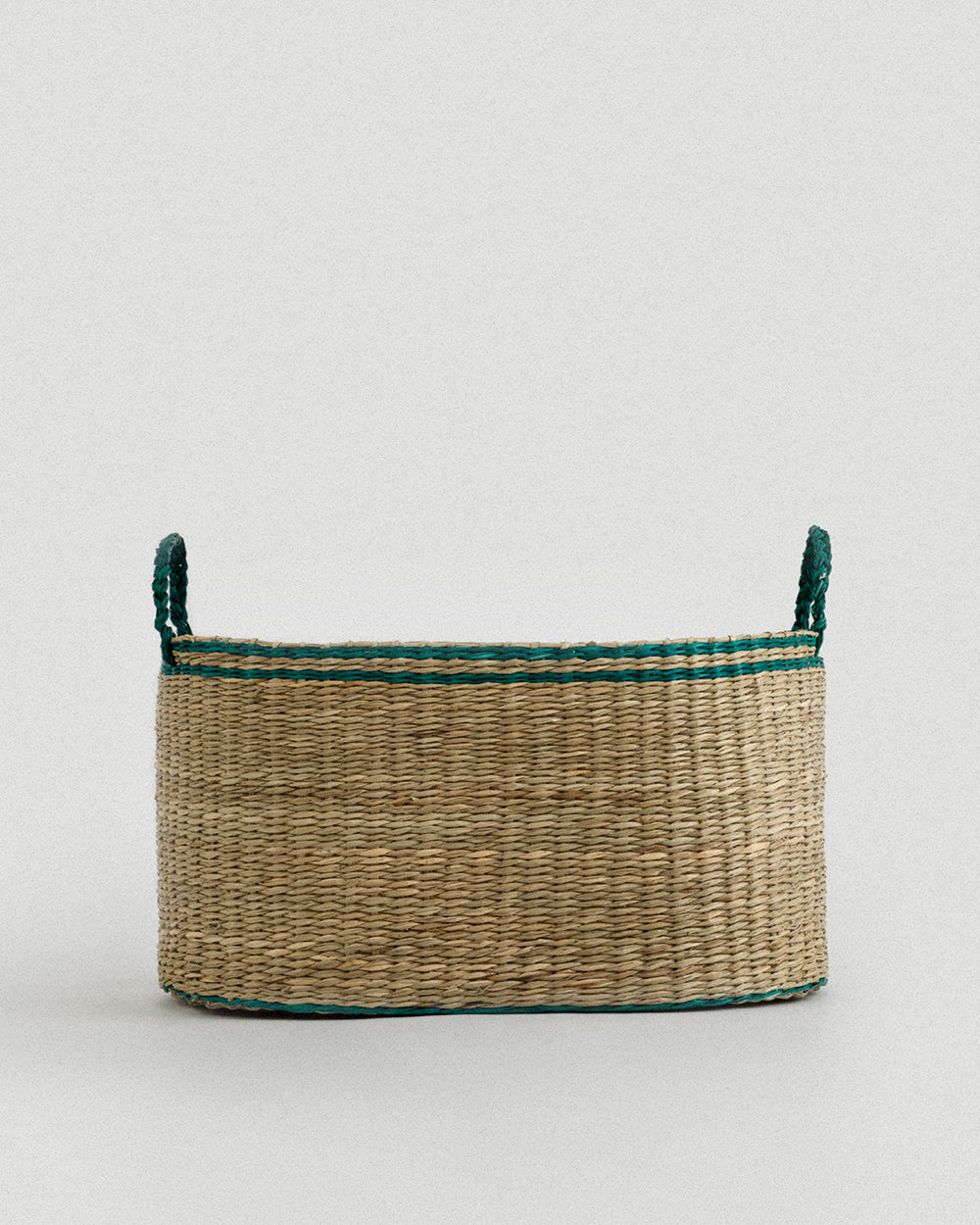 Green Kori Oval Seagrass Basket - Green Kori Oval Seagrass Basket