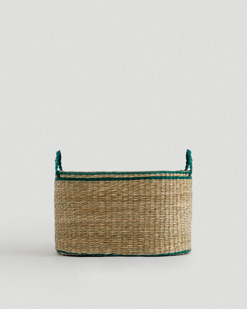 Green Kori Oval Seagrass Basket - Green Kori Oval Seagrass Basket