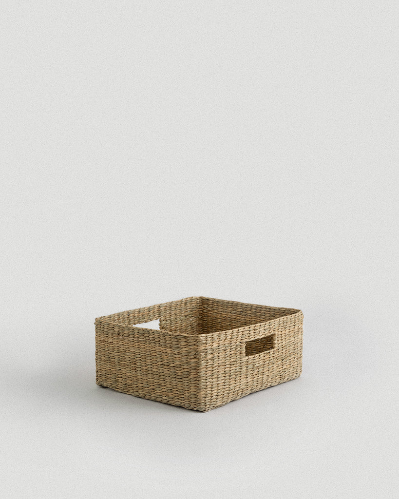 Short Square Puno Seagrass Basket - Short Square Puno Seagrass Basket