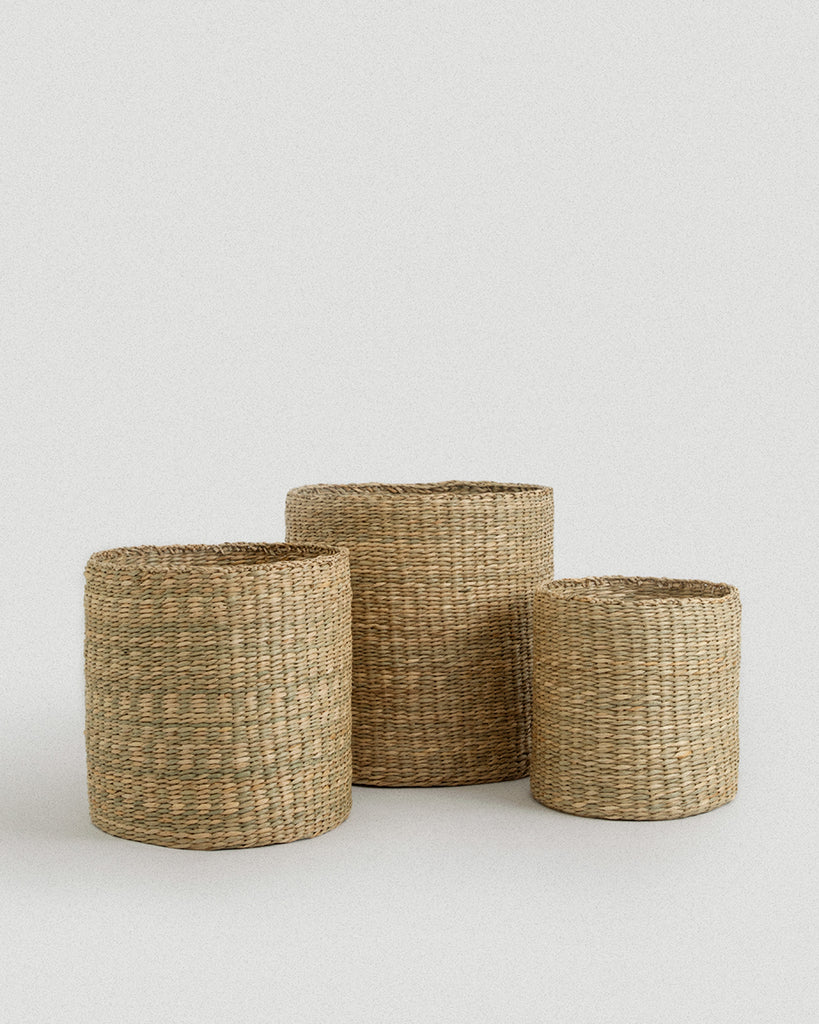 Small Tulum Round Seagrass Basket - Small Tulum Round Seagrass Basket
