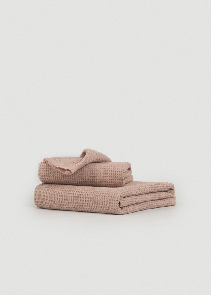 Dusty Rose Everyday Waffle Towels Set - Dusty Rose Everyday Waffle Towels Set