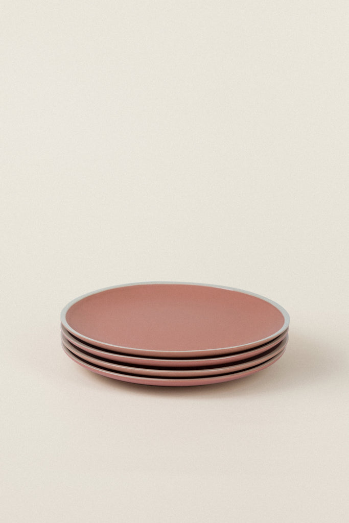 Matte Ceramic Dinner Plates (Set of 4) - dusty pink