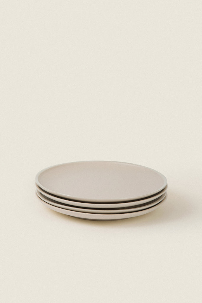 Matte Ceramic Dinner Plates (Set of 4) - eggshell white